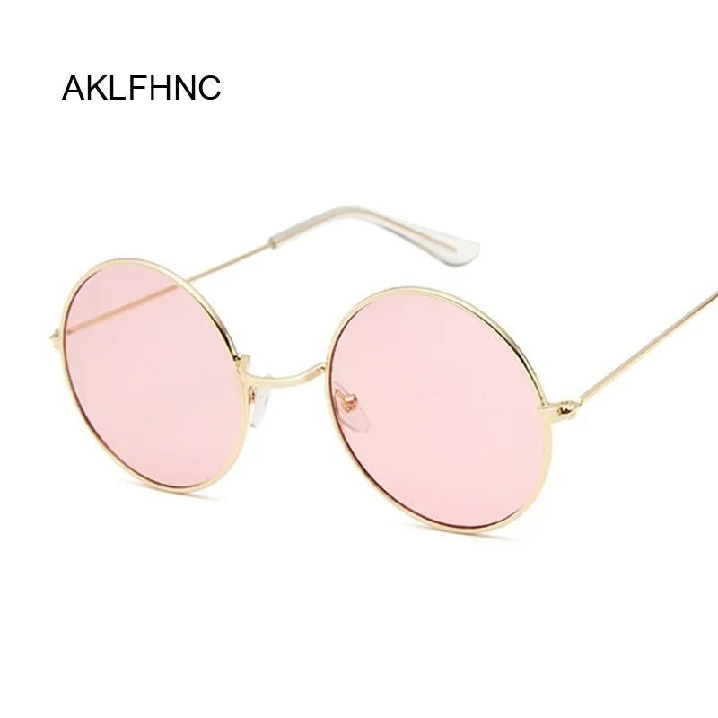 2019 Retro Round Pink Sunglasses - Designer Sun Glasses for Women