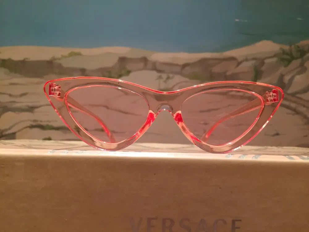 2022 Cat Eye Sunglasses Retro Female Eyewear - Clear Pink UV400