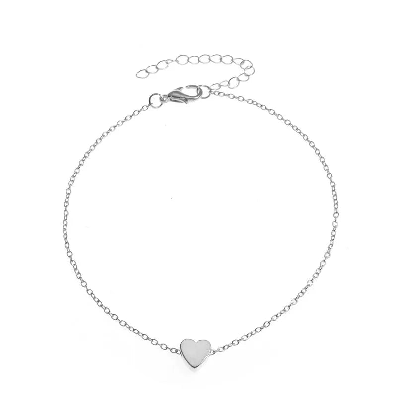 Trendy Beads Multilayer Summer Heart Anklet Bohemian Vintage